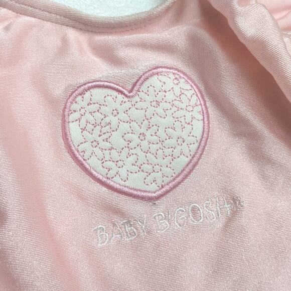 Vintage Oshkosh B'gosh Swimsuit Baby Girls Size 12m Pink Heart Ruffle - Picture 2 of 5